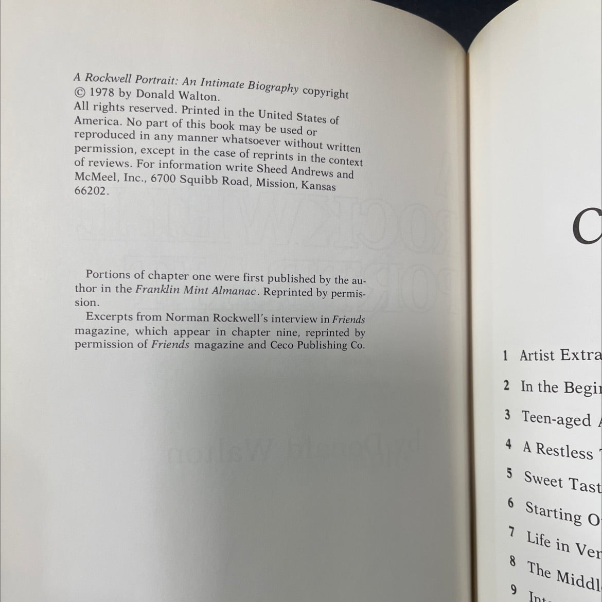 rockwell portrait: an intimate biography book, by donald walton, 1978 Hardcover image 3