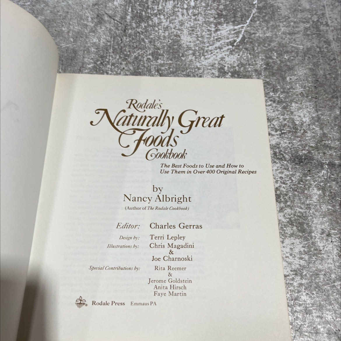 rodale's naturally great foods cookbook book, by nancy albright, 1977 Hardcover image 2