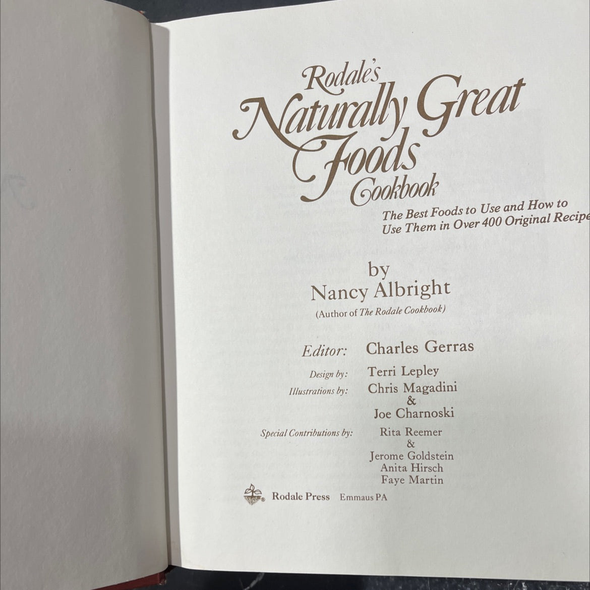 rodale's naturally great foods cookbook book, by Nancy Albright, 1977 Hardcover image 2