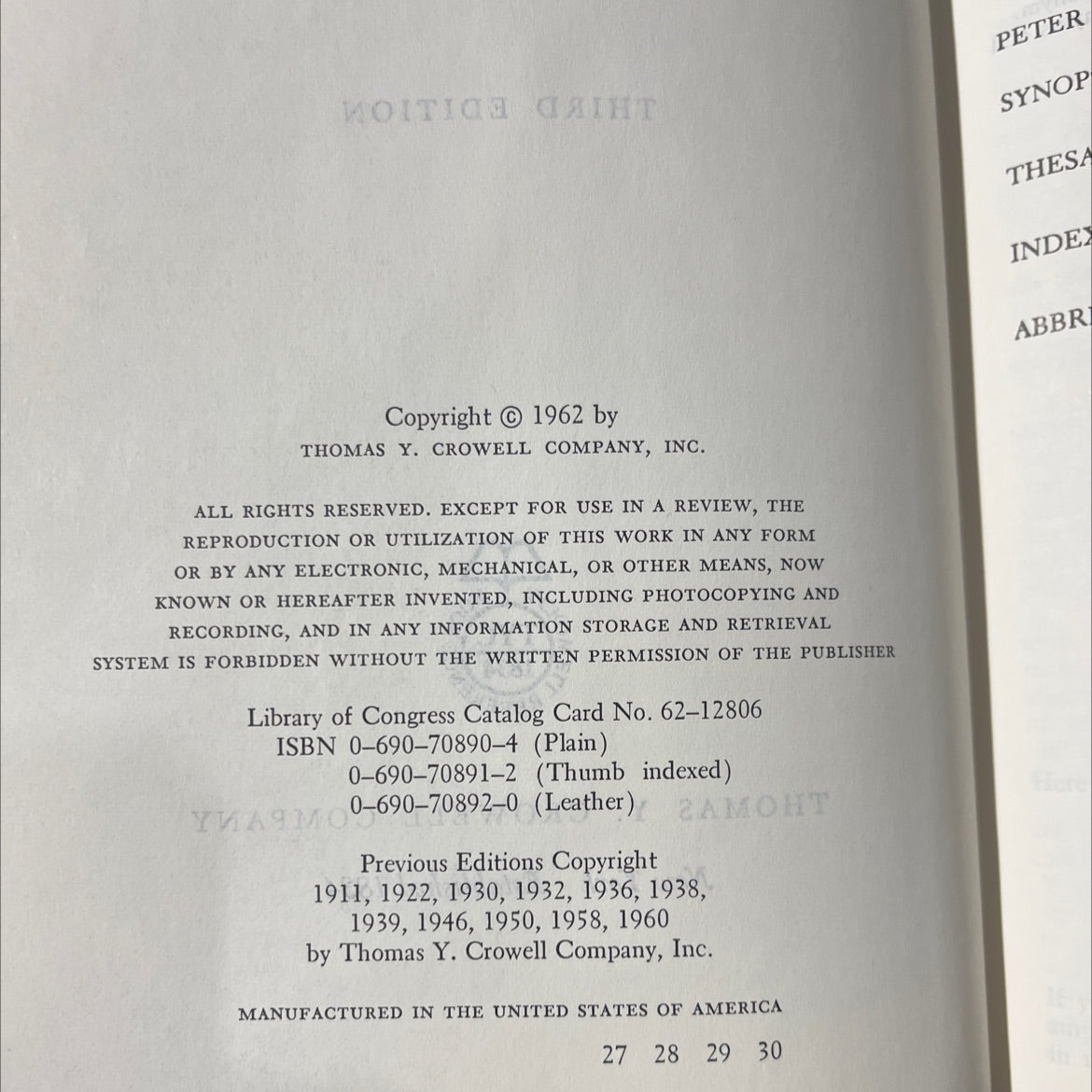 roget's international thesaurus book, by unknown, 1962 Hardcover image 3