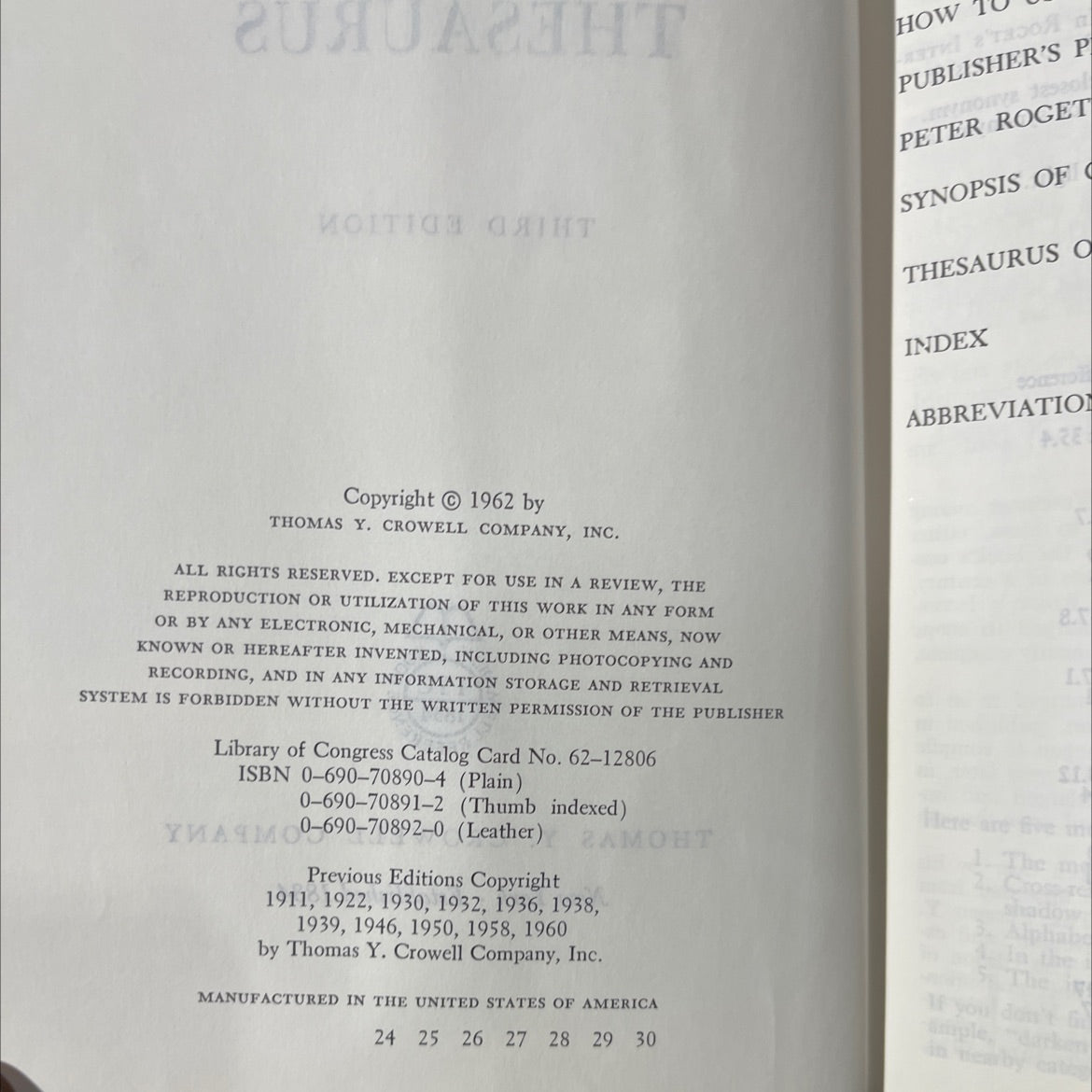 roget's international thesaurus book, by peter roget, 1962 Hardcover image 3