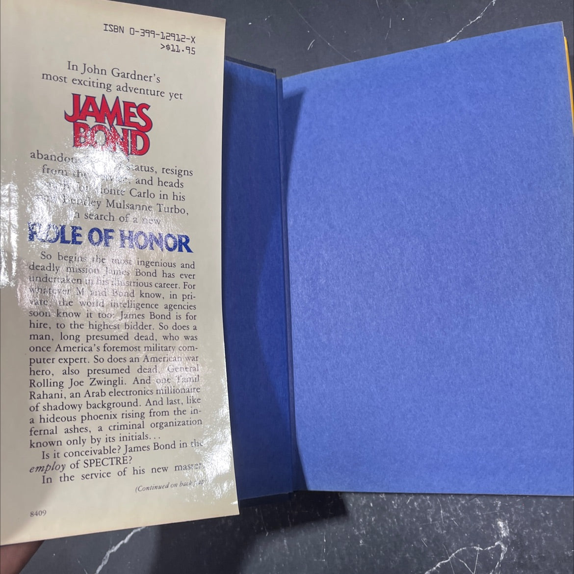 role of honor book, by John Gardner, 1984 Hardcover image 4
