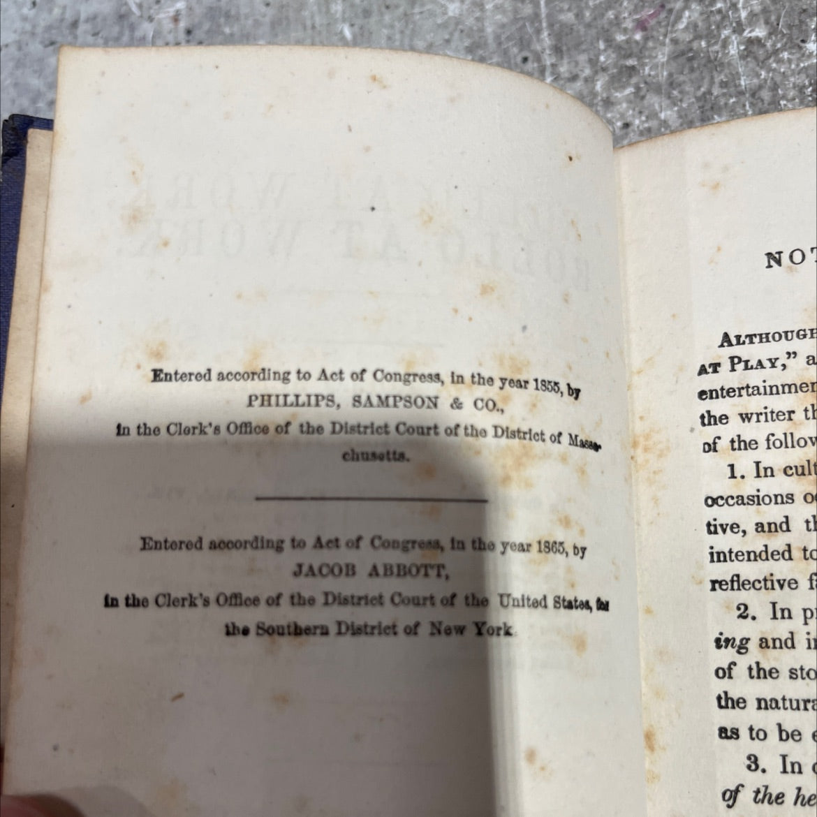 rollo at work book, by jacob abbott, 1866 Hardcover image 3