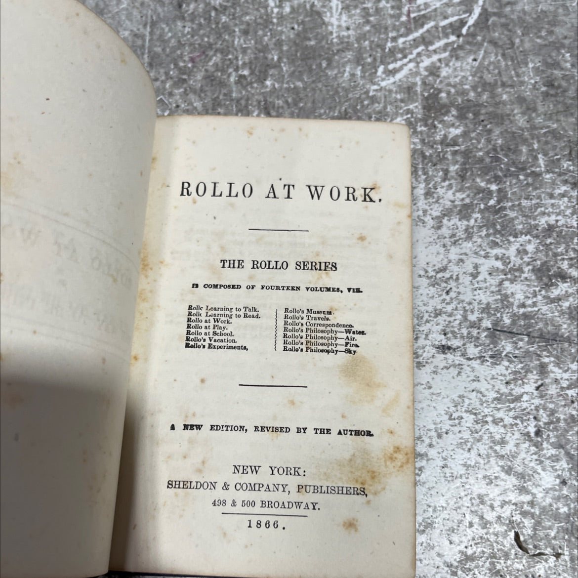 rollo at work book, by jacob abbott, 1866 Hardcover image 2