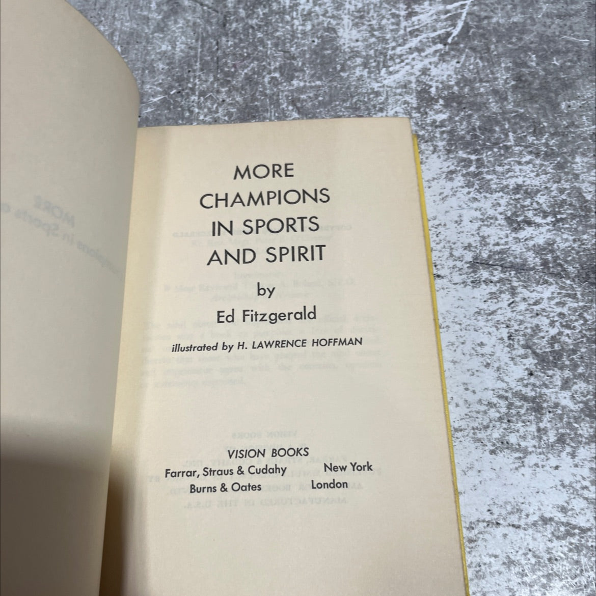 rom more champions in sports and spirit book, by Ed Fitzgerald, 1959 Hardcover image 2