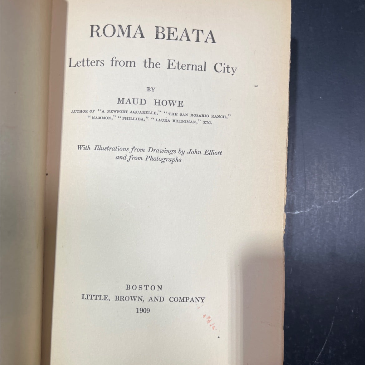 roma beata letters from the eternal city book, by maud by howe, 1909 Hardcover image 2