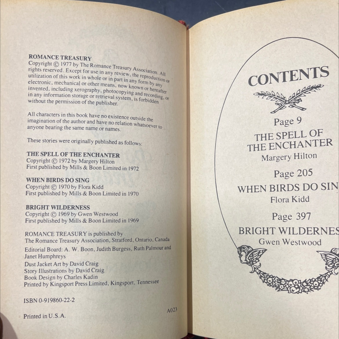 romance treasury book, by multiple authors, 1972 Hardcover image 3