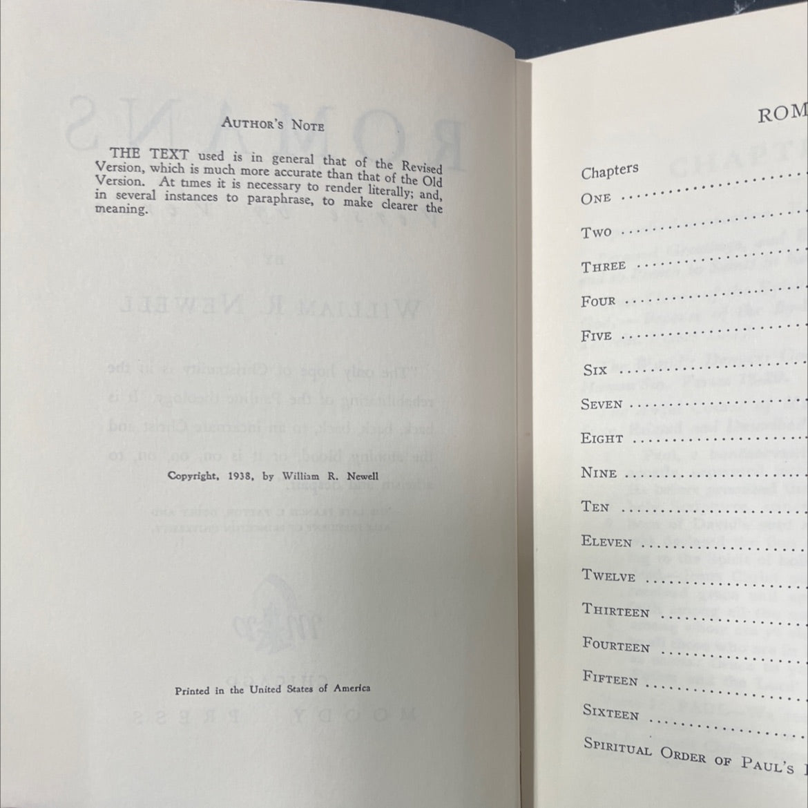 romans я verse by verse book, by william r. newell, 1938 Hardcover image 3