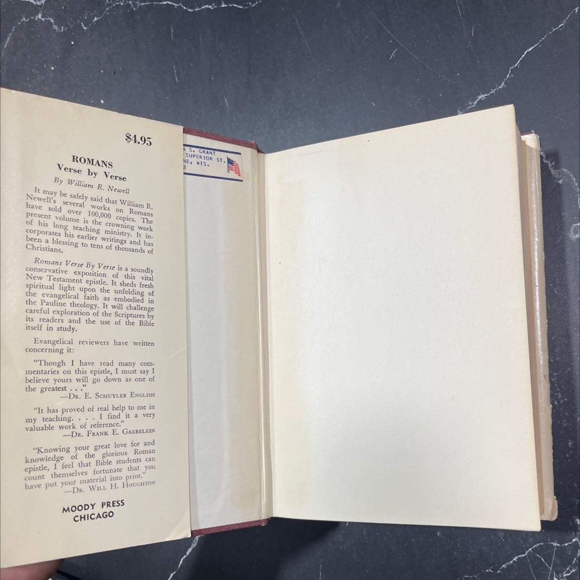 romans я verse by verse book, by william r. newell, 1938 Hardcover image 4