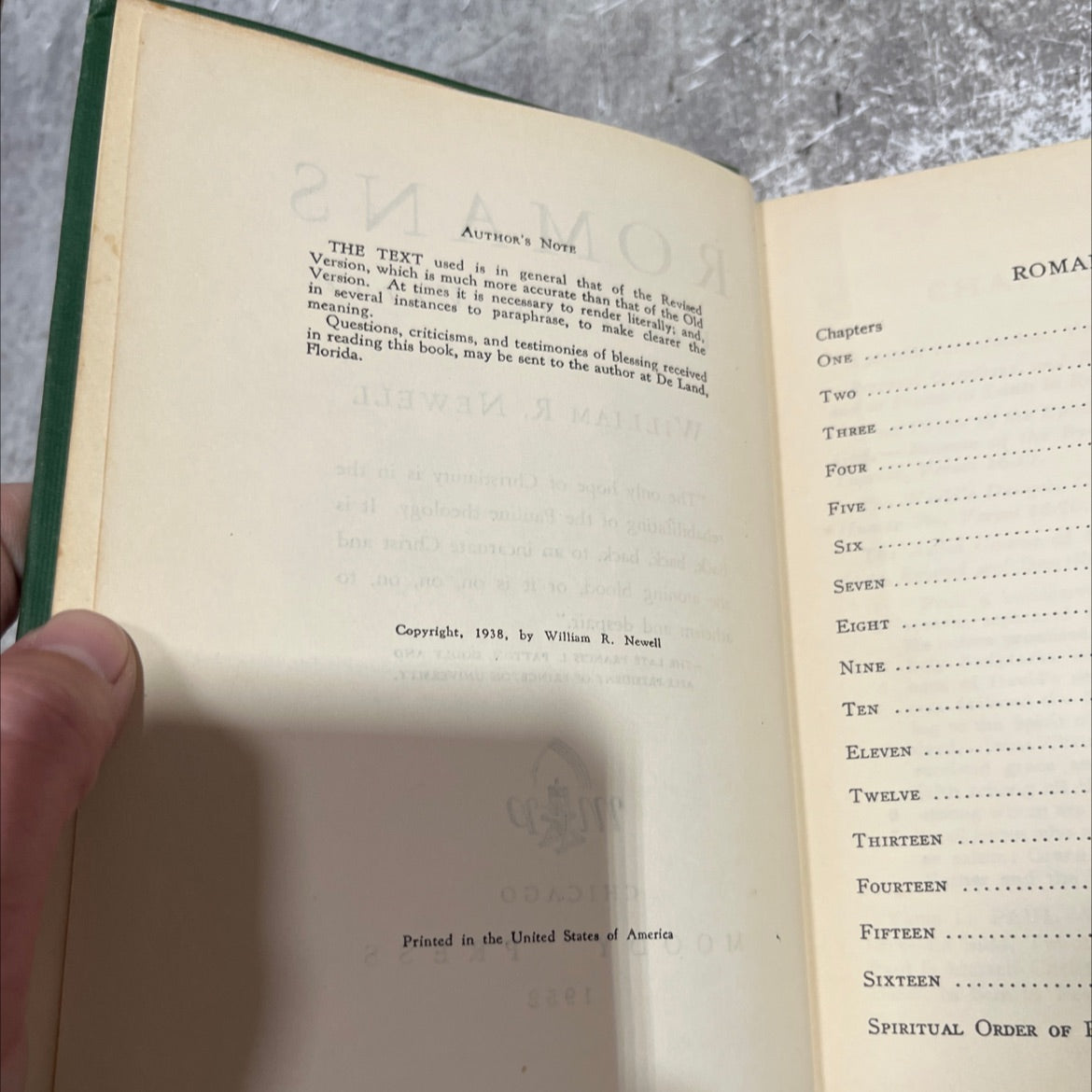 romans verse by verse book, by william r. newell, 1952 Hardcover image 3