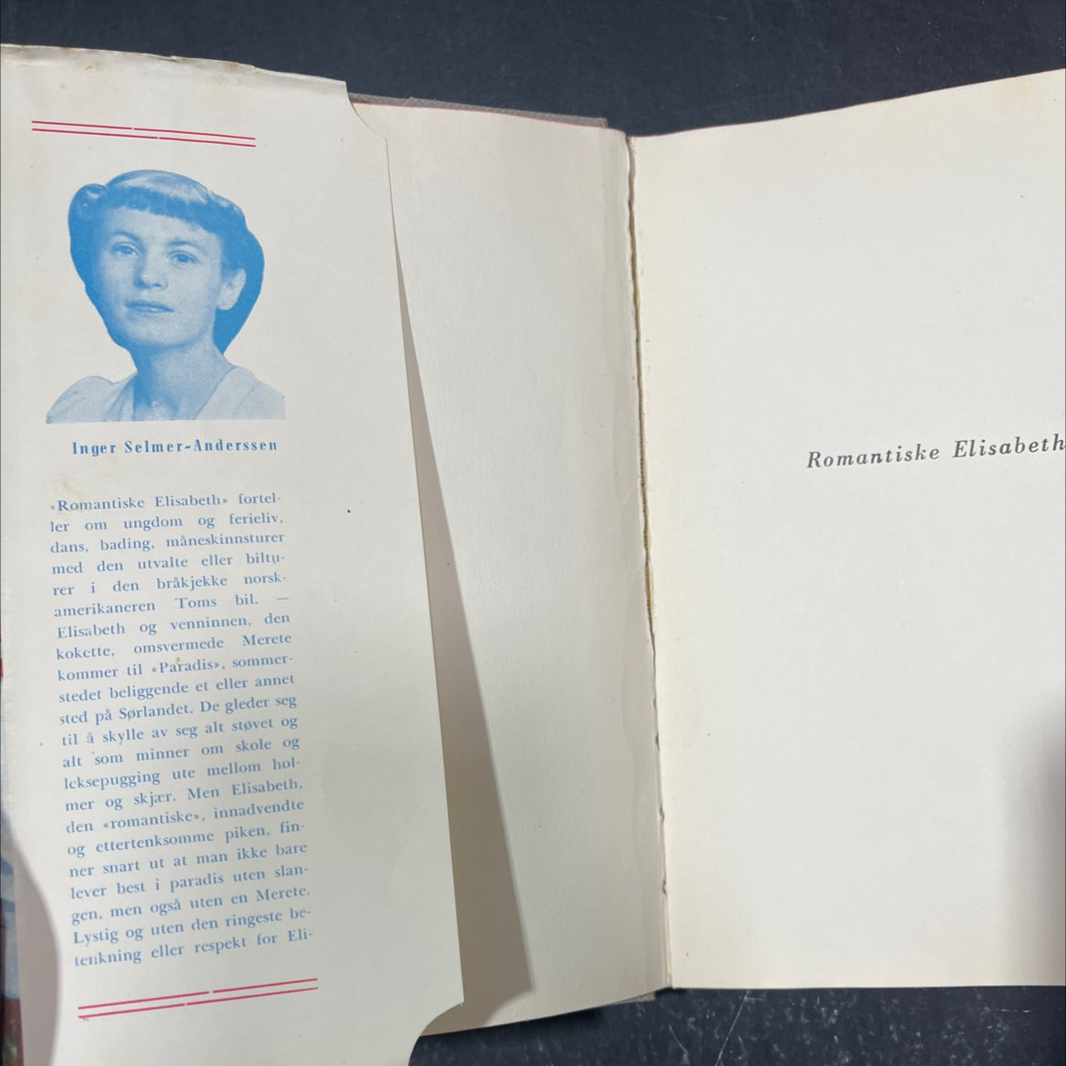 romantic elisabeth book, by Inger Selmer-Anderssen, 1948 Hardcover image 4