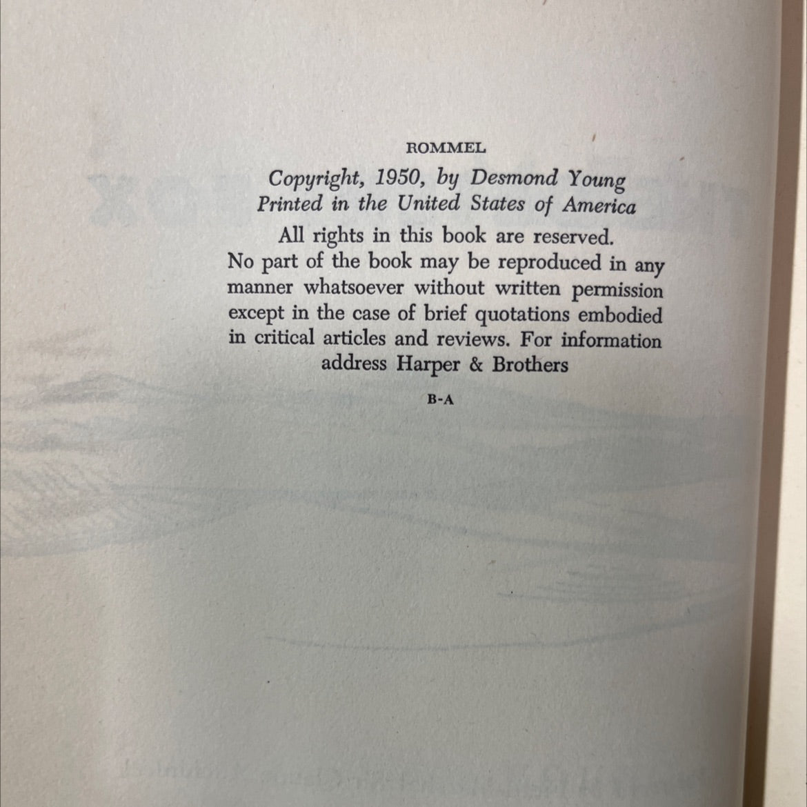 rommel the desert fox book, by desmond young, 1950 Hardcover image 3