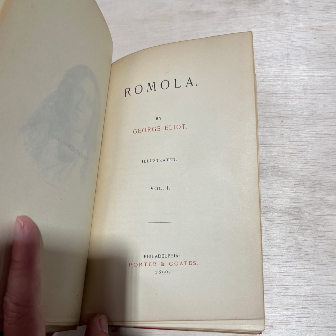 romola book, by george eliot, 1890 Hardcover image 2