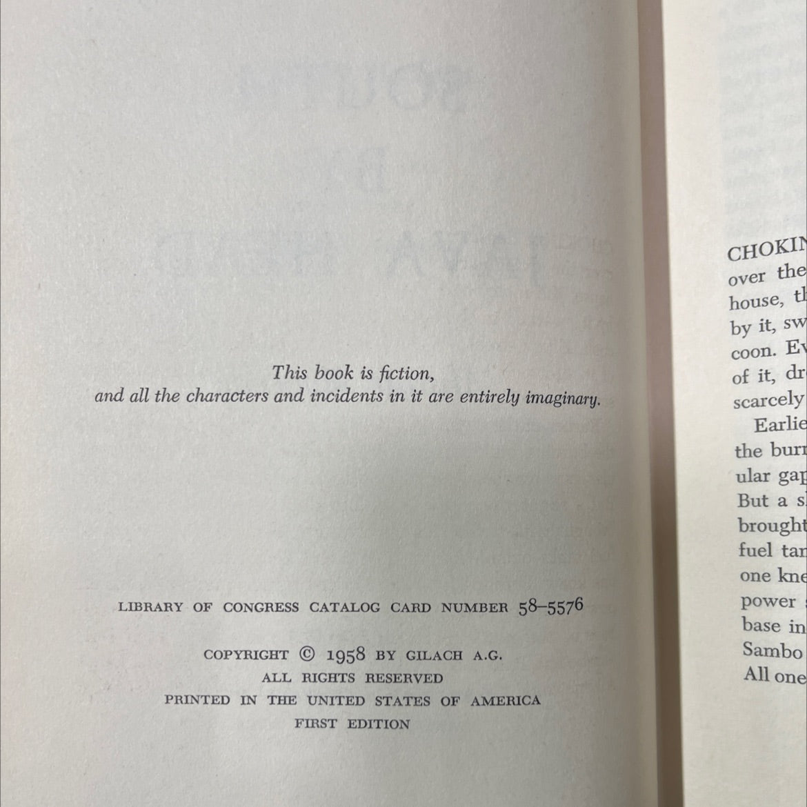 rone south by java head book, by alistair maclean, 1958 Hardcover image 3