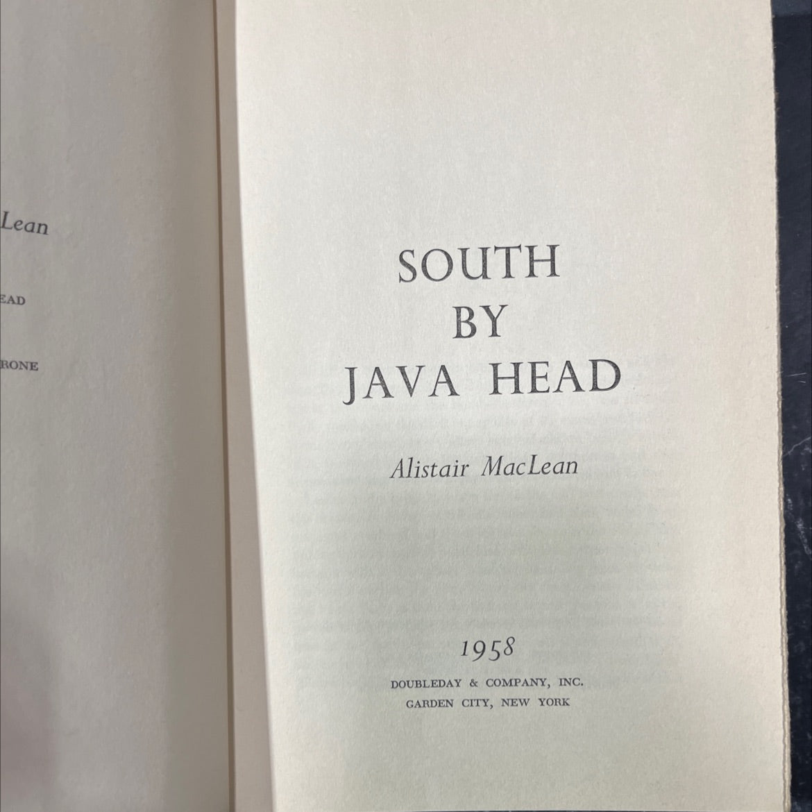 rone south by java head book, by alistair maclean, 1958 Hardcover image 2
