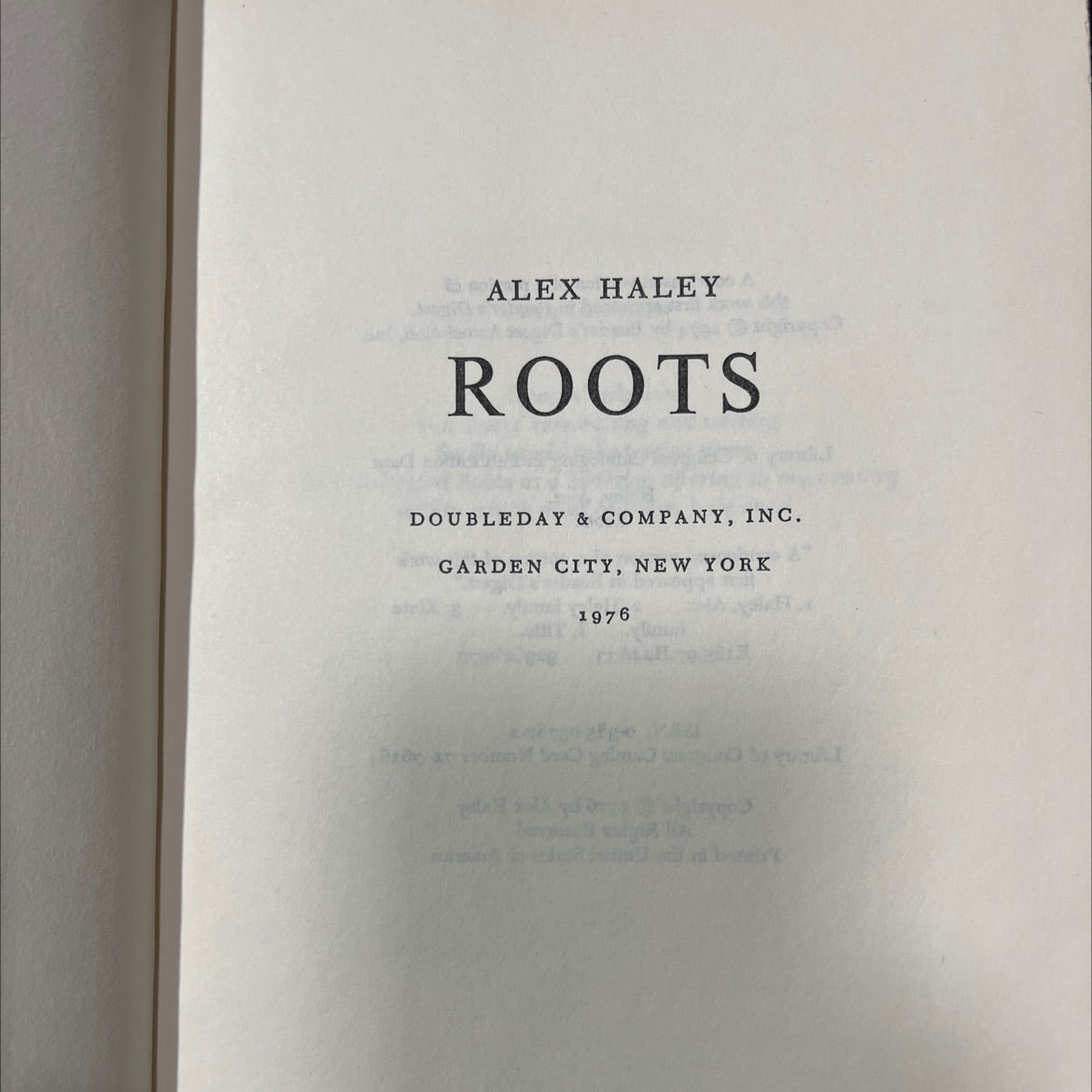 roots book, by Alex Haley, 1976 Hardcover image 2