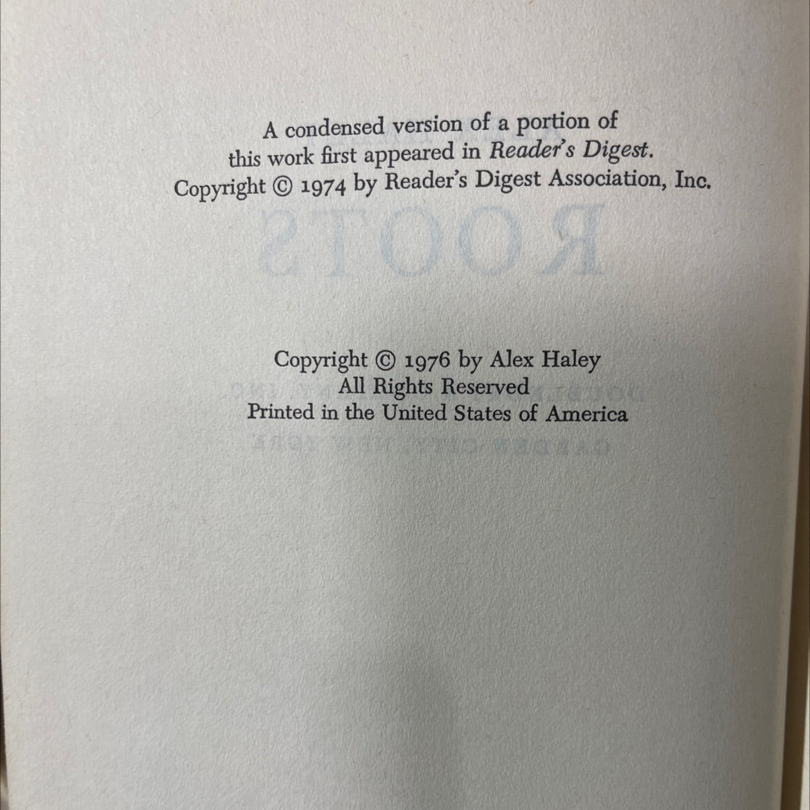 roots book, by alex haley, 1976 Hardcover image 3