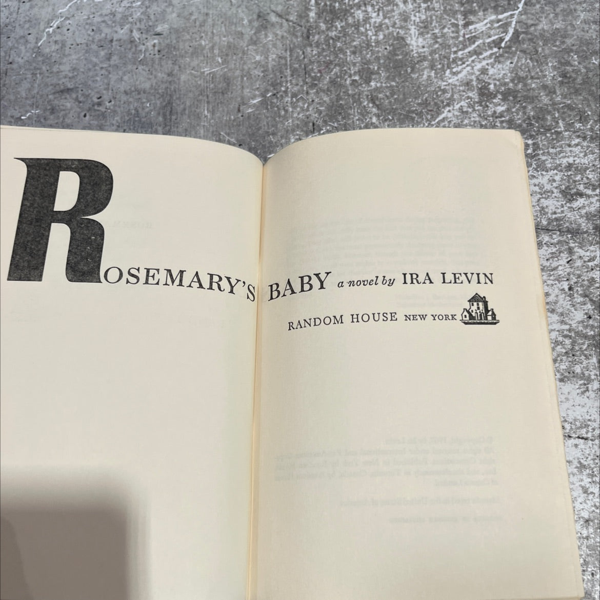 rosemary's baby book, by ira levin, 1967 Hardcover image 2
