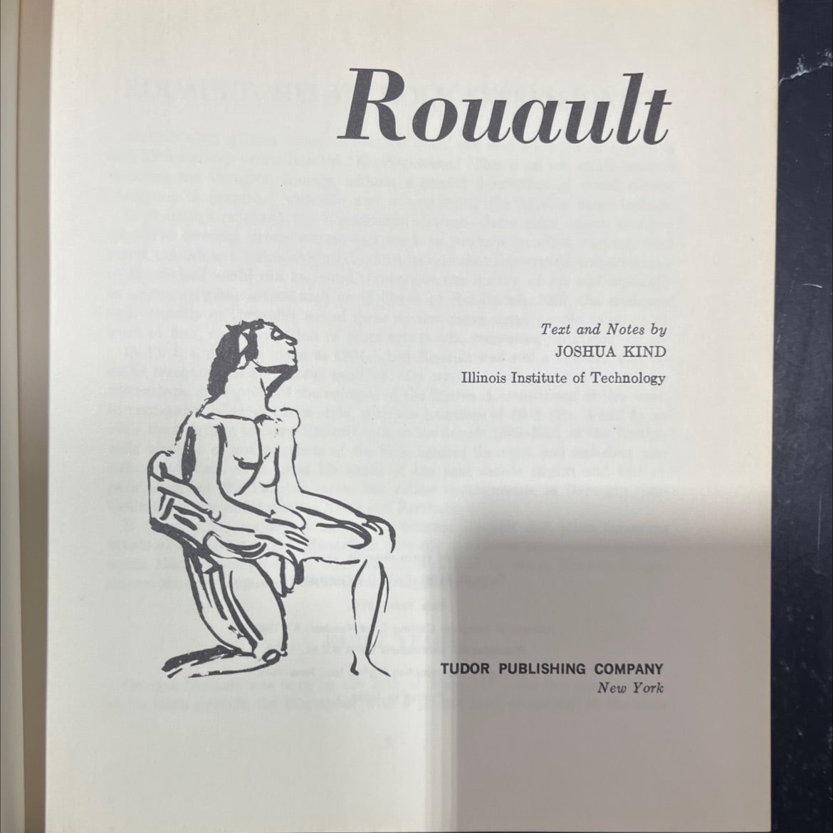 rouault book, by joshua kind, 1969 Hardcover image 2