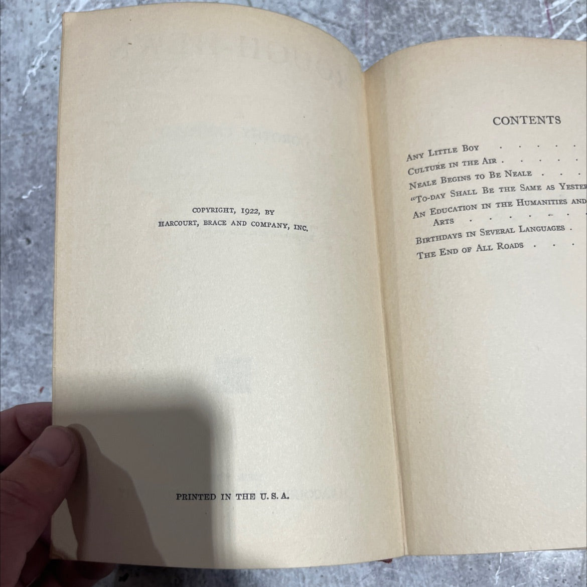 rough-hewn book, by dorothy canfield, 1922 Hardcover image 3