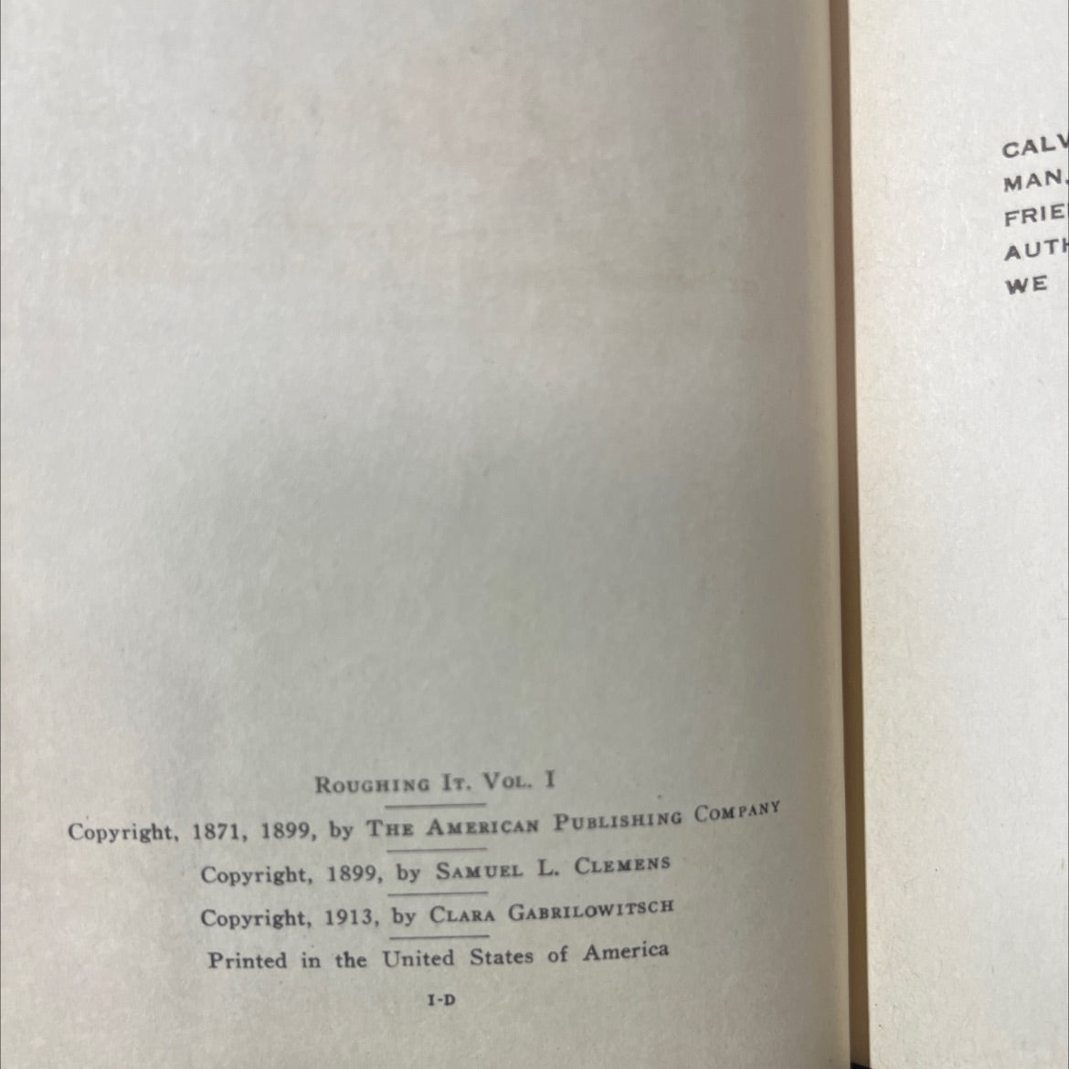 roughing it book, by mark twain, 1913 Hardcover image 3