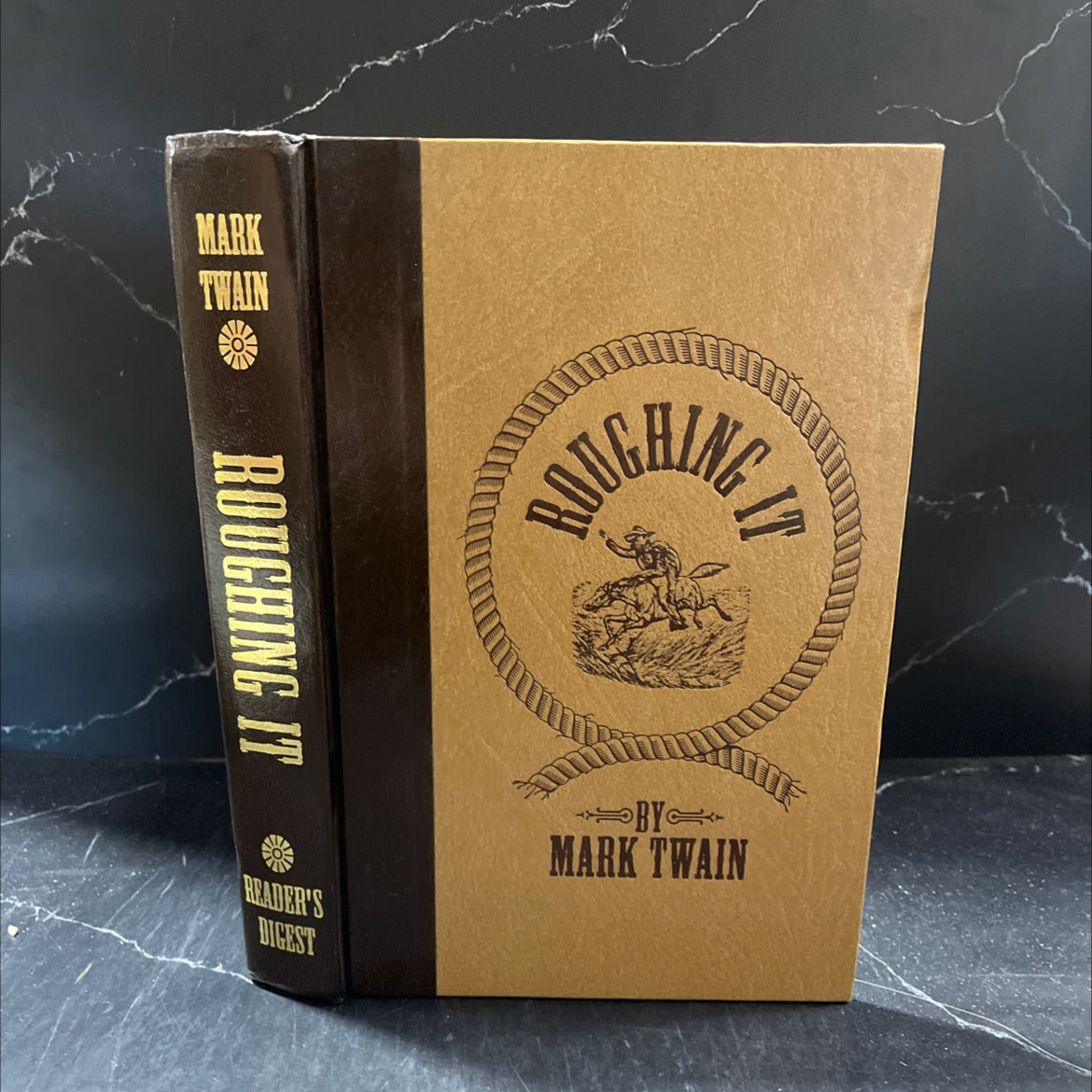 roughing it book, by mark twain, 1994 Leather image 1