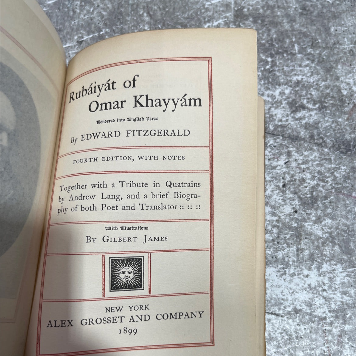 rubáiyát of omar khayyám rendered into english verse book, by edward fitzgerald, 1899 Hardcover image 2