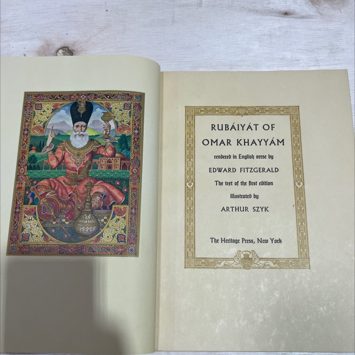 rubáiyát of omar khayyám book, by edward fitzgerald, 1946 Hardcover image 2