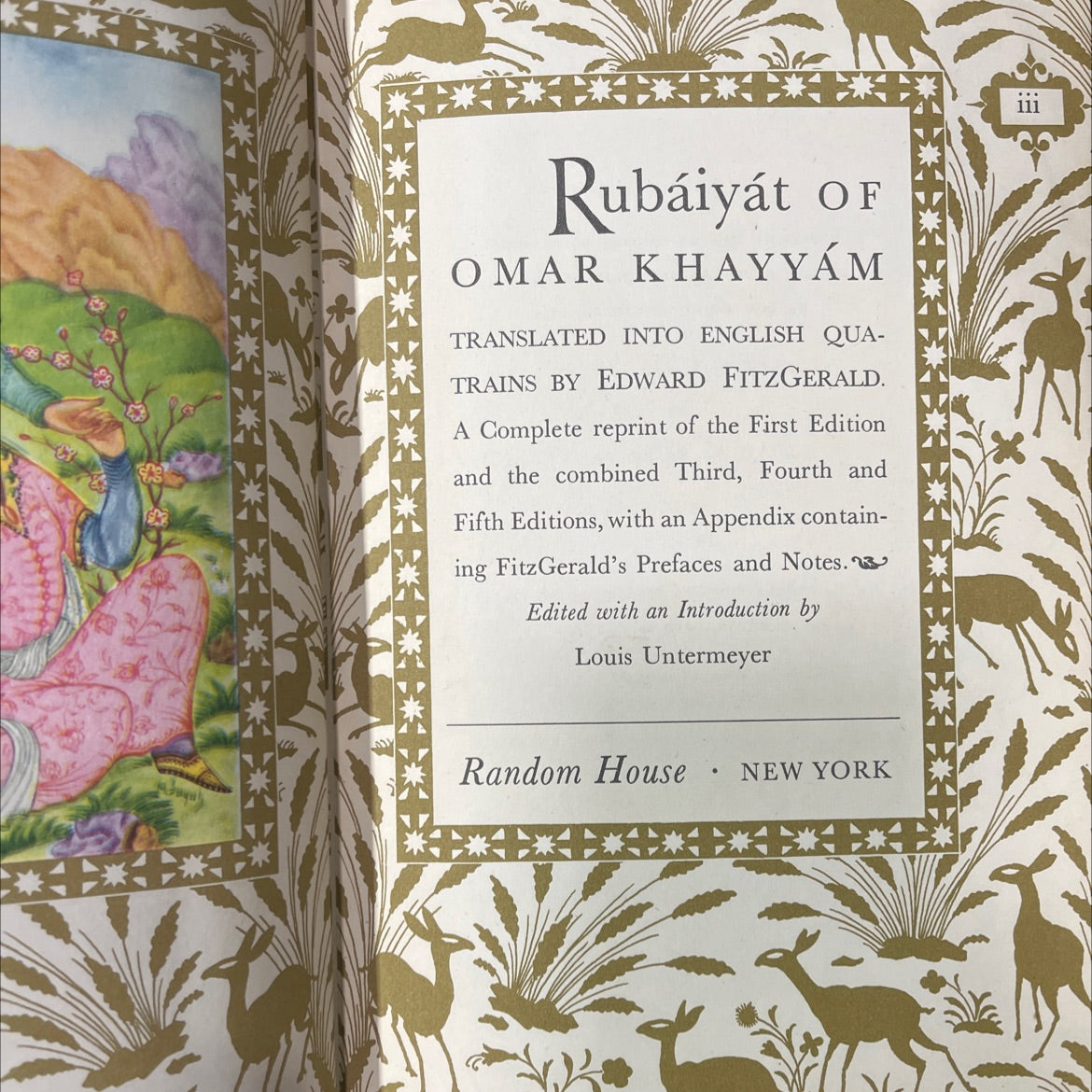 rubáiyát of omar khayyám book, by edward fitzgerald, 1947 Hardcover image 2