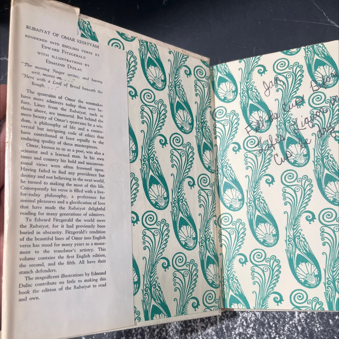 rubaiyat of omar khayyam book, by edward fitzgerald, 1952 Hardcover image 4