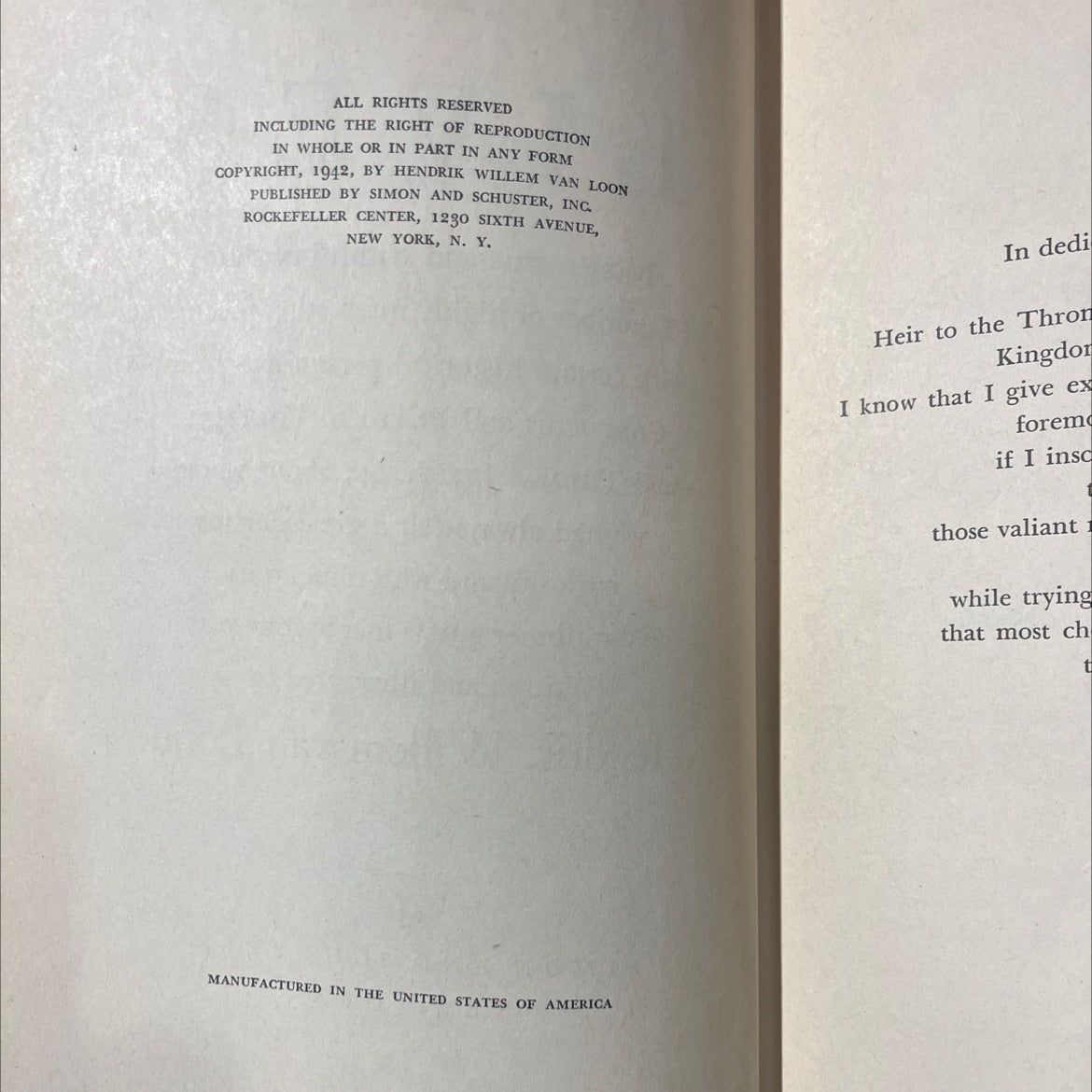 rubolay book, by hendrik willem van loon, 1942 Hardcover image 3