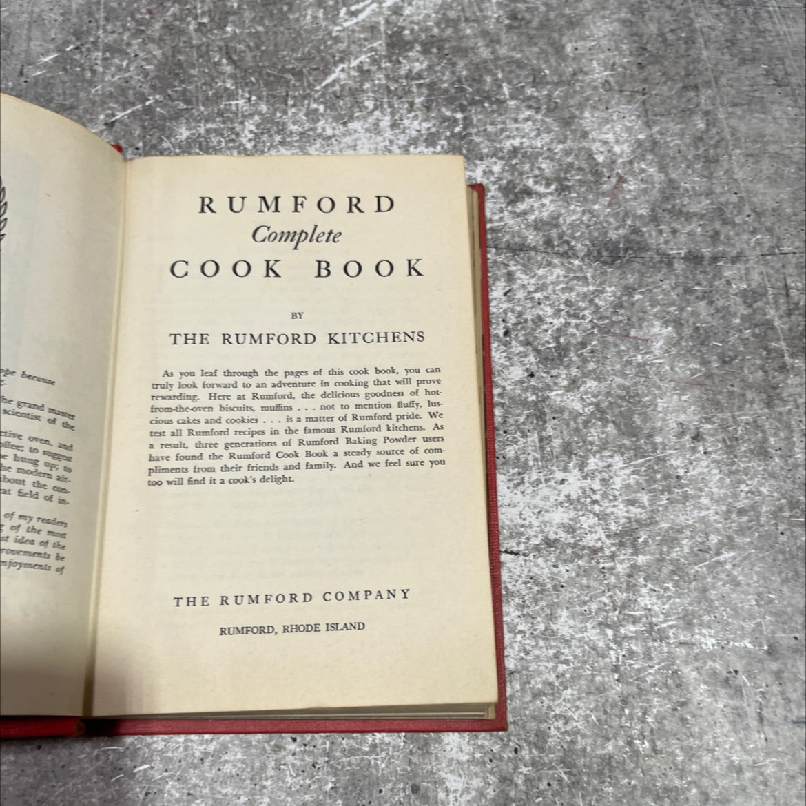 rumford complete cook book book, by unknown, 1950 Hardcover image 2