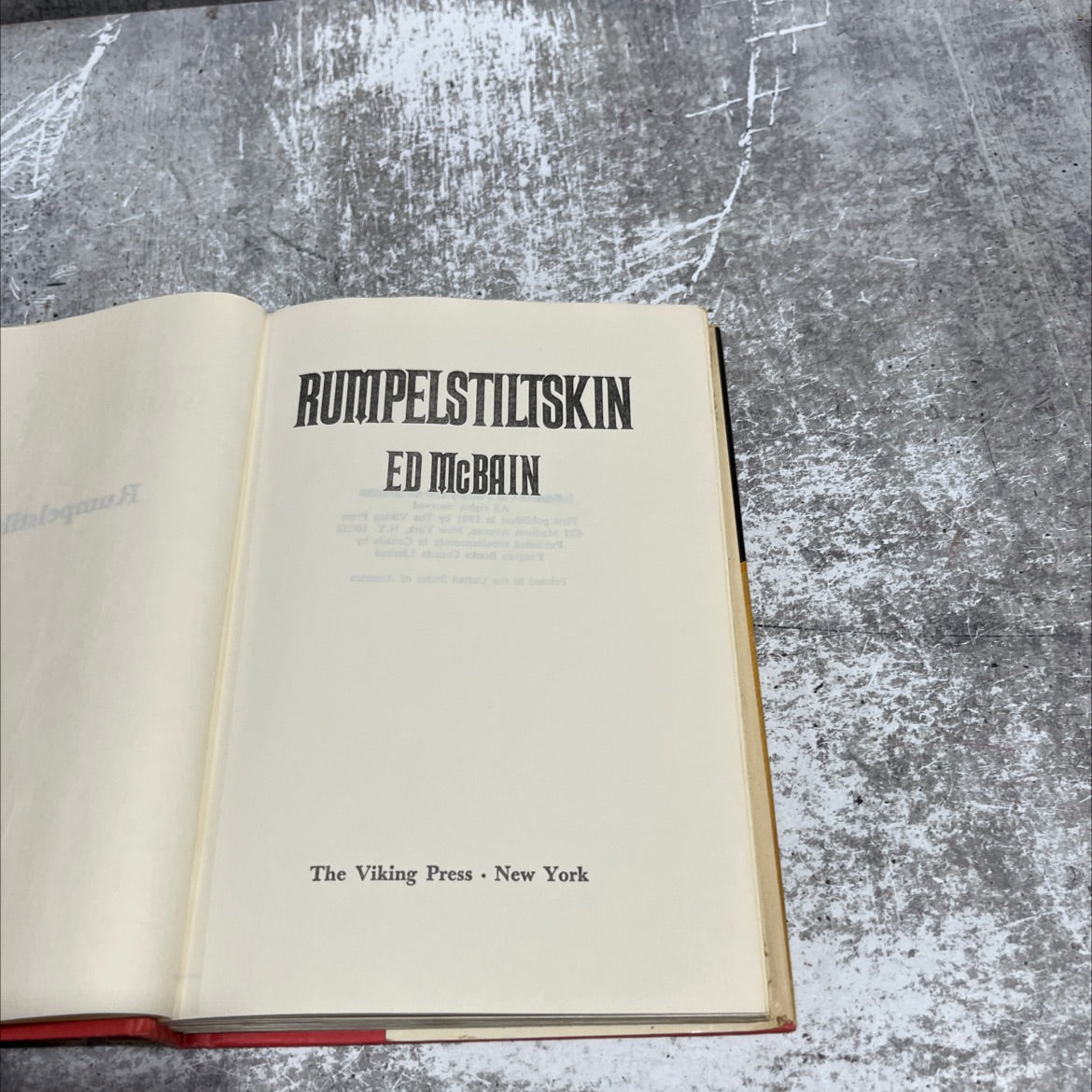 rumplestiltskin book, by ed mcbain, 1981 Hardcover image 2