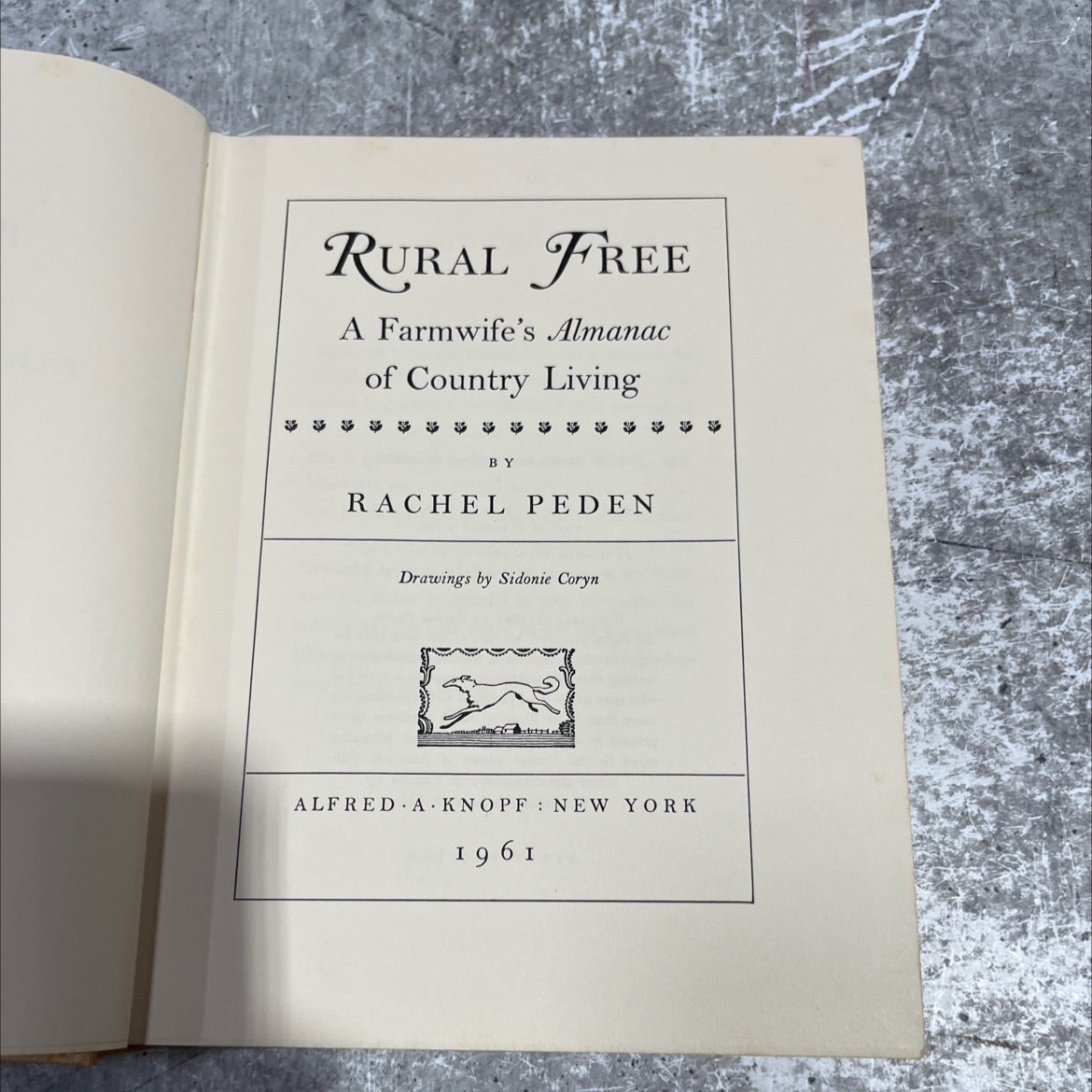 SIGNED rural free a farmwife's almanac of country living book, by rachel peden, 1961 Hardcover, First Edition, Vintage image 2