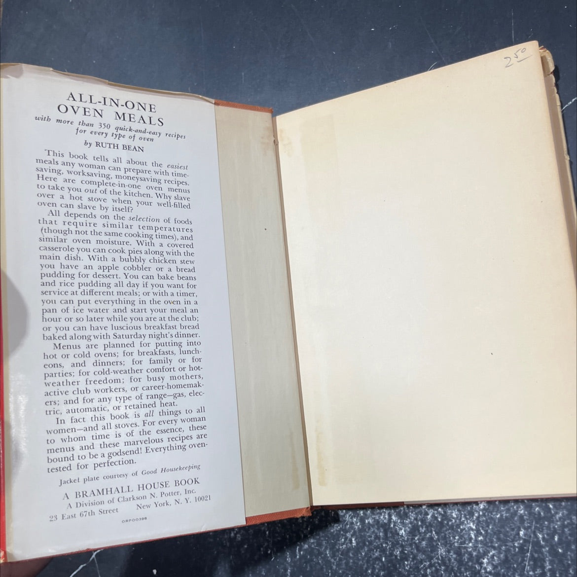 ruth bean all-in-one oven meals book, by Ruth Bean, 1952 Hardcover image 4