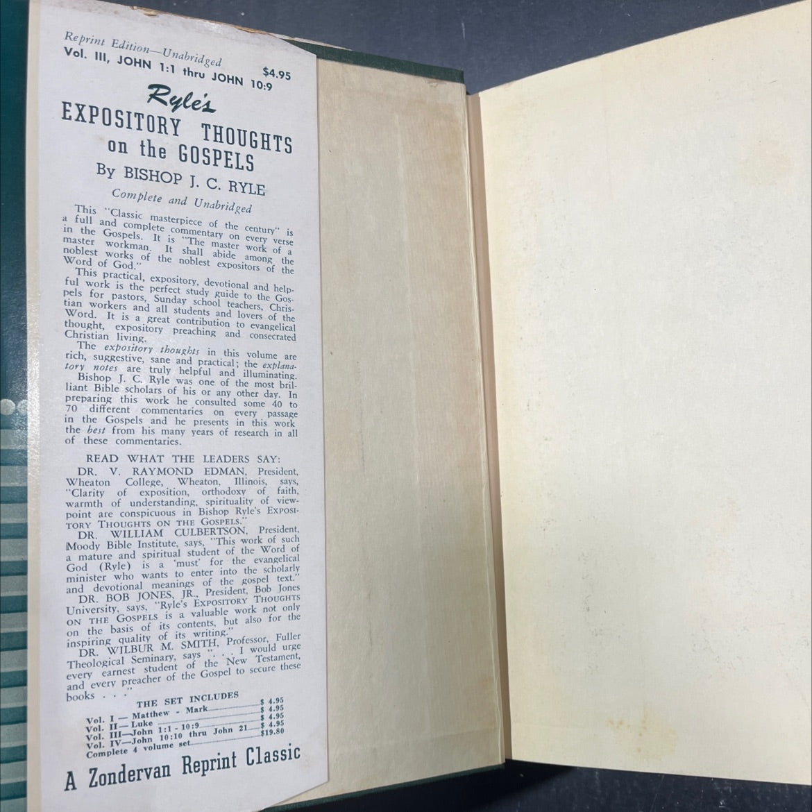 ryle's expository thoughts gospels book, by j. c. ryle, 1957 Hardcover image 4