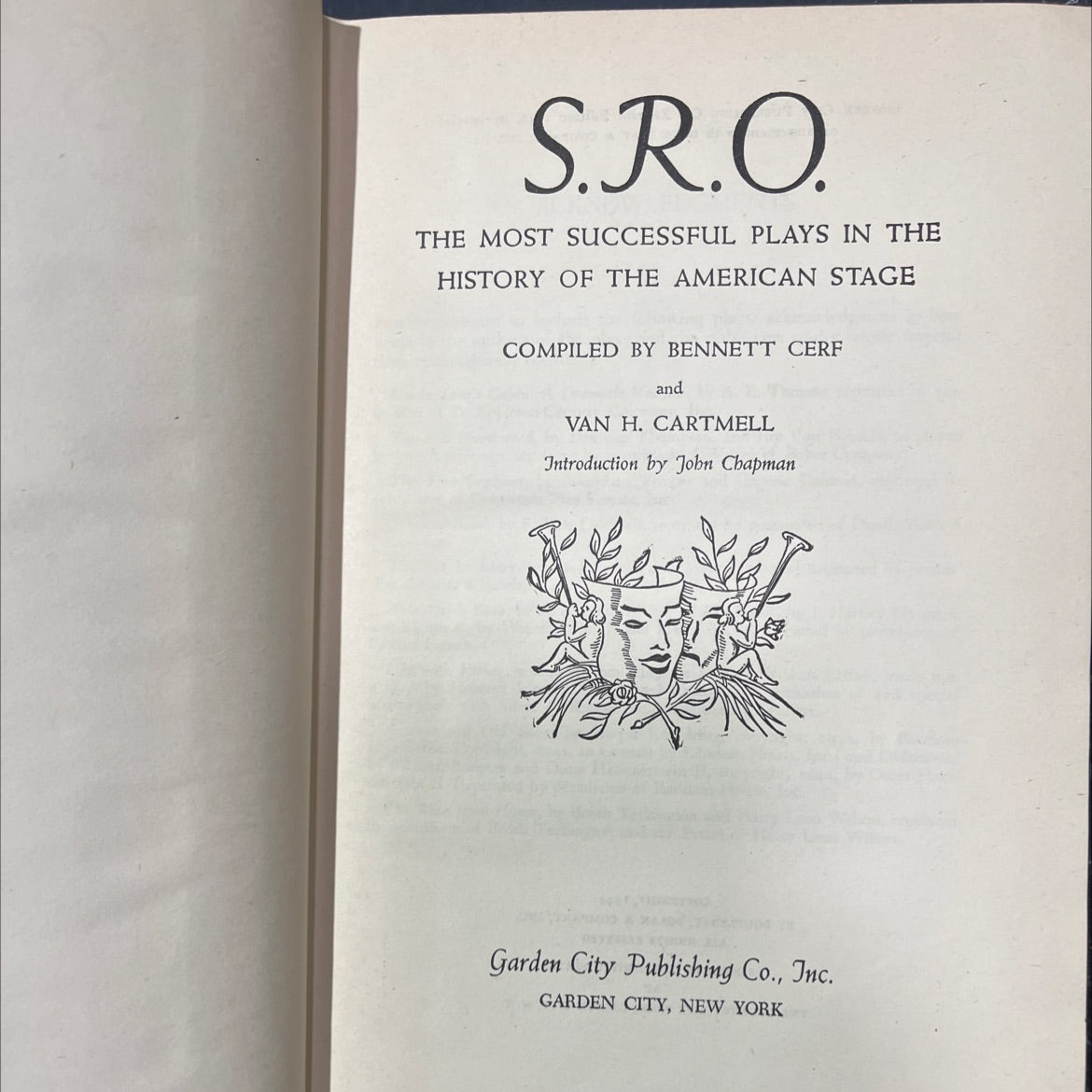 s.r.o. the most successful plays in the history of the american stage book, by bennett cerf, van h. cartmell, 1946 image 2
