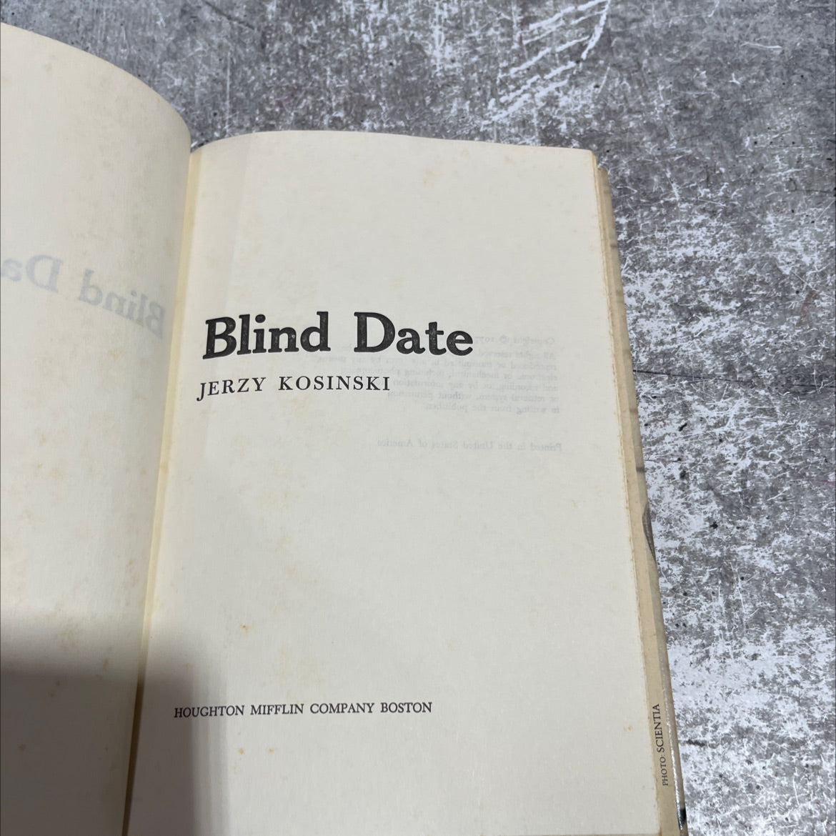 sa baila blind date book, by Jerzy Kosinski, 1977 Hardcover image 2