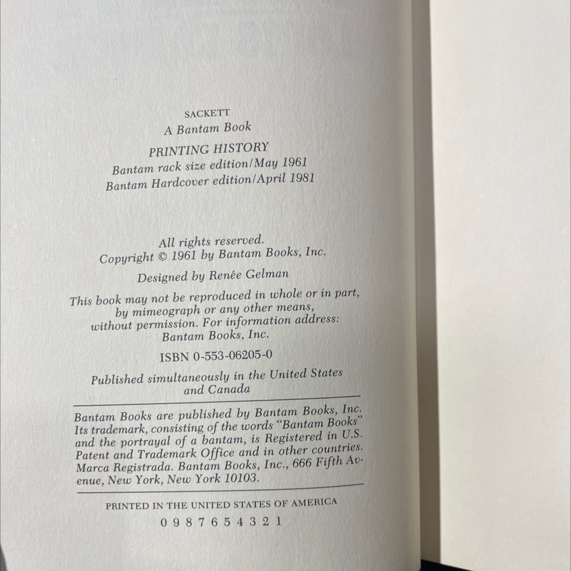 sackett book, by louis l'amour, 1981 Leather image 3