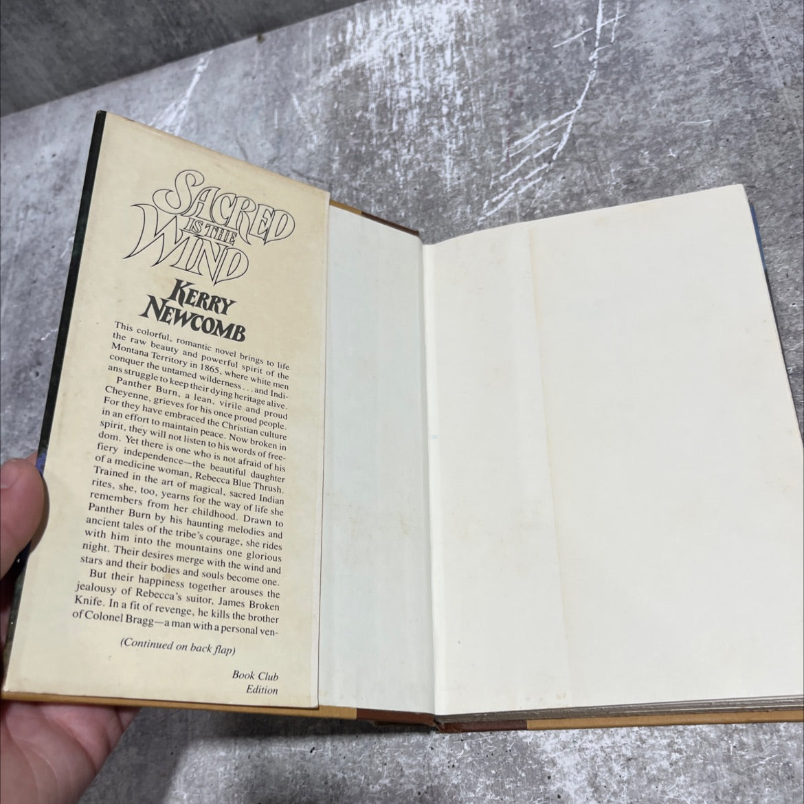 sacred is the wind book, by Kerry Newcomb, 1985 Hardcover image 4