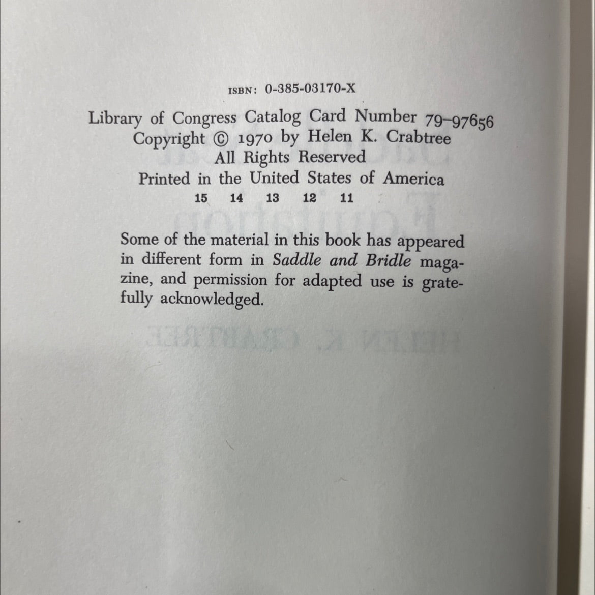 saddle seat equitation book, by helen k. crabtree, 1970 Hardcover image 3