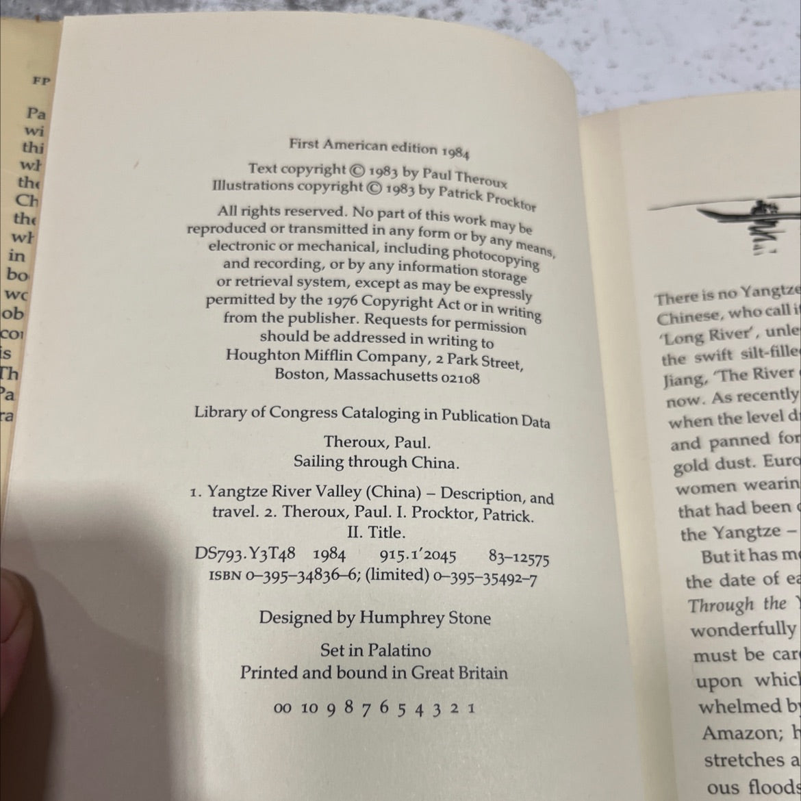 sailing through china book, by paul theroux, 1984 Hardcover image 3