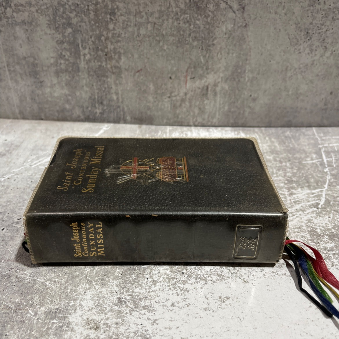 saint joseph continuous sunday missal book, by rev. hugo hoever, s.o.cist., ph.d., 1957 Leather image 4