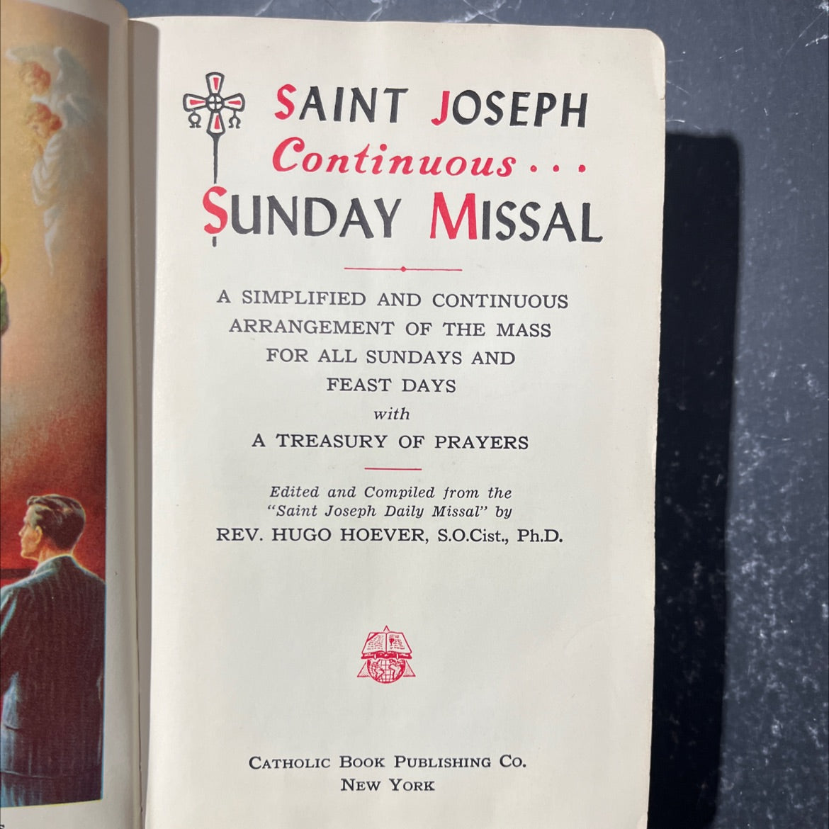 saint joseph continuous sunday missal book, by rev. hugo hoever, s.o.cist., ph.d., 1963 Hardcover image 2