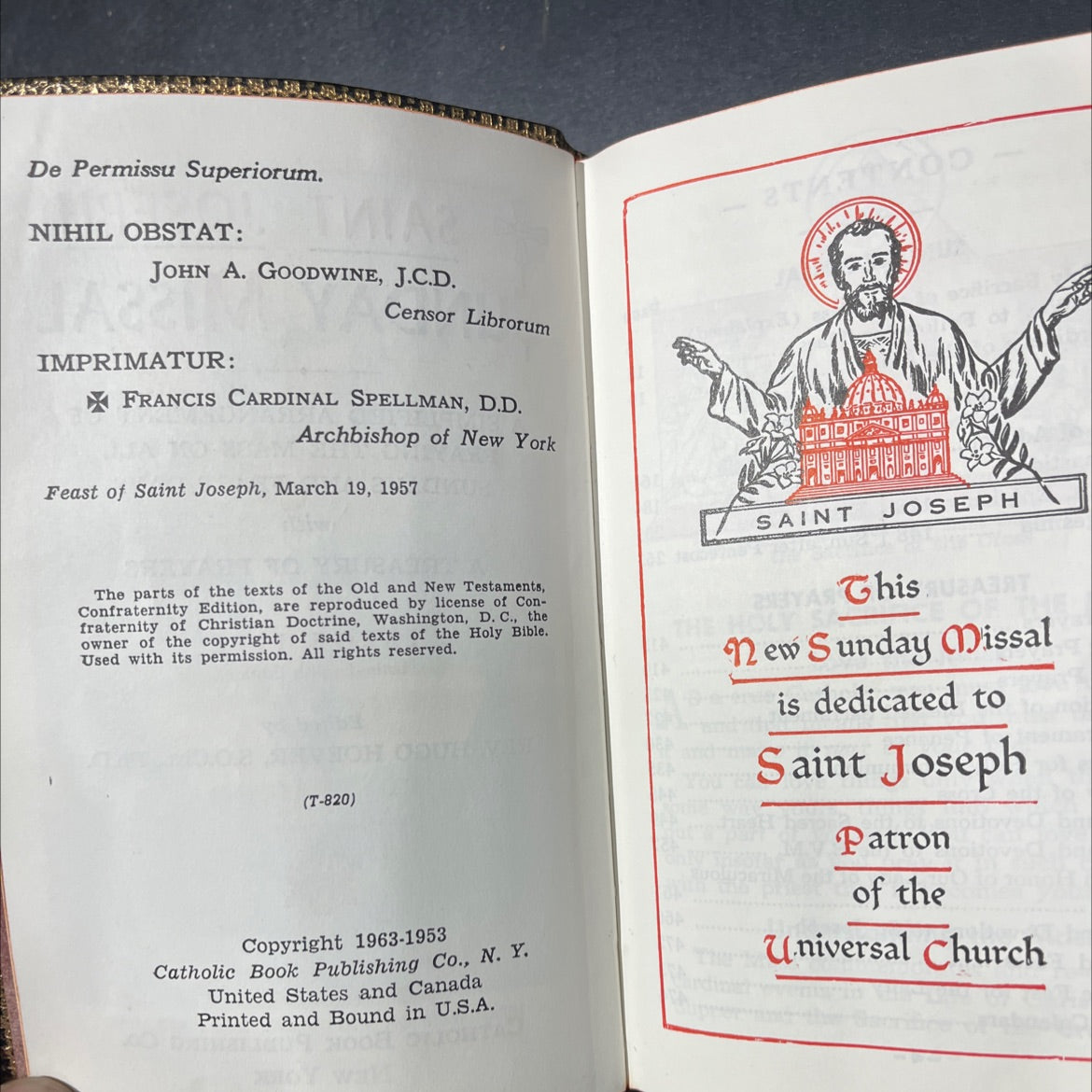 saint joseph sunday missal a simplified arrangement of praying the mass on all sundays and feast days with a treasury image 3