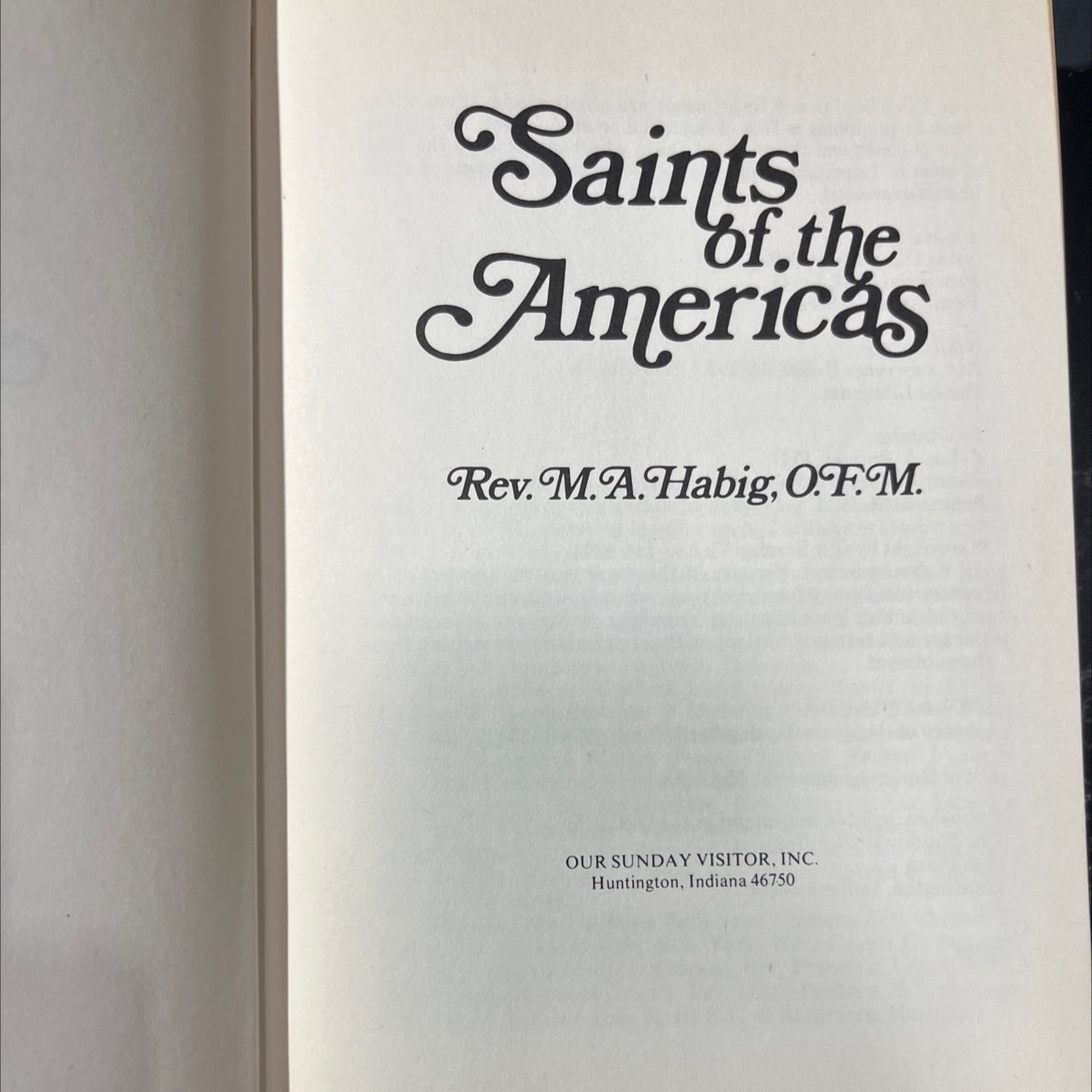 saints of the americas book, by rev. m.a.habig, o.f.m., 1974 Hardcover image 2