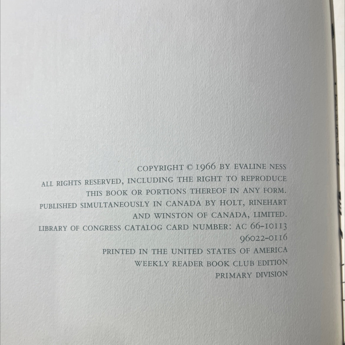 sam. bangs & moonshine book, by evaline ness, 1966 Hardcover image 3