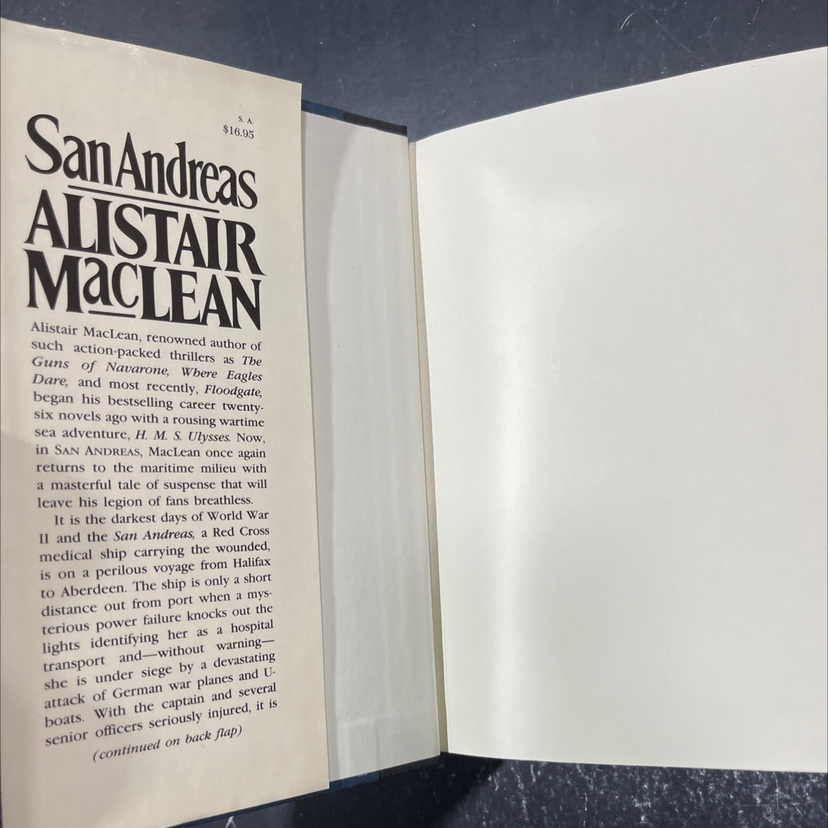 san andreas book, by alistair maclean, 1985 Hardcover image 4