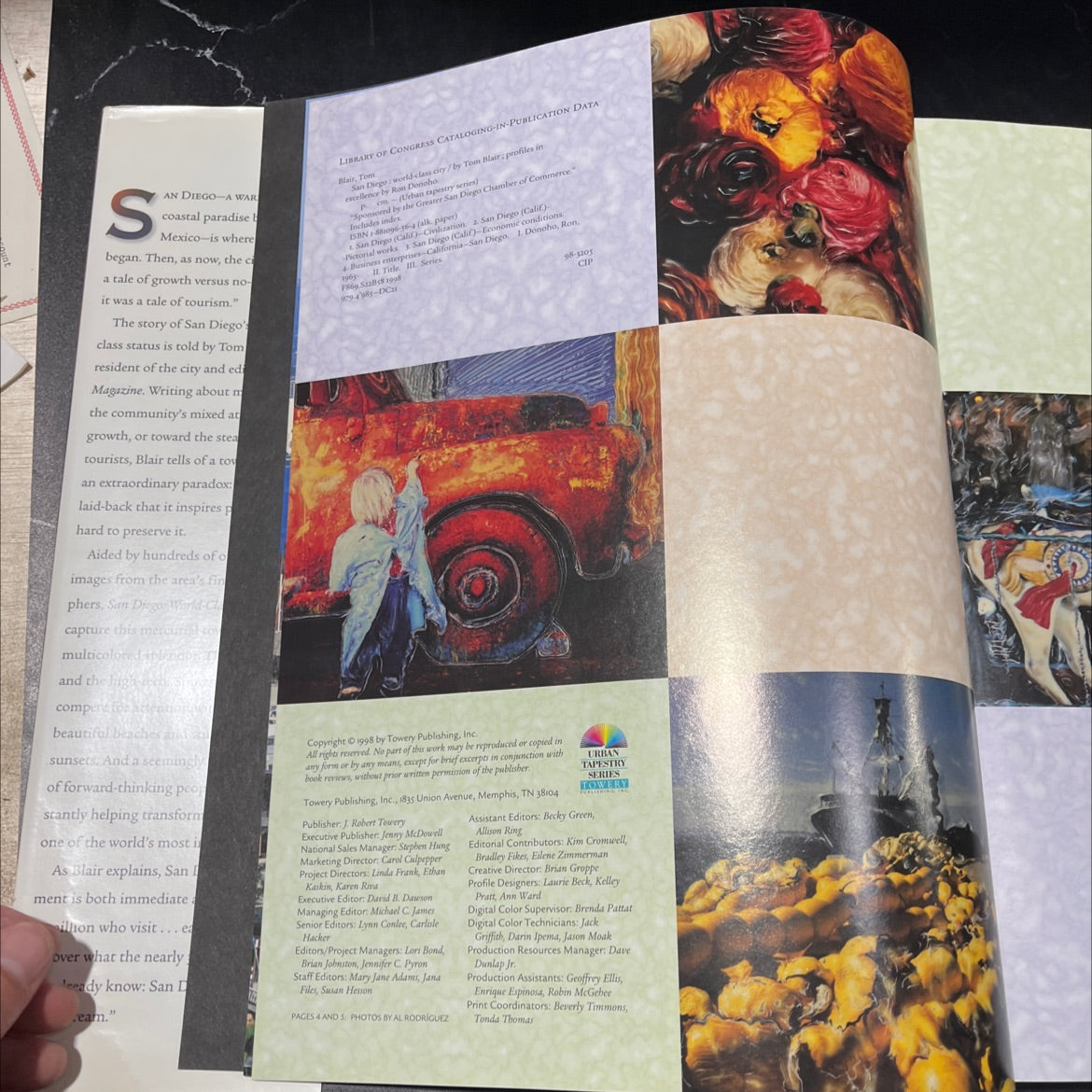 san diego: world-class city book, by Tom Blair, 1998 Hardcover image 3