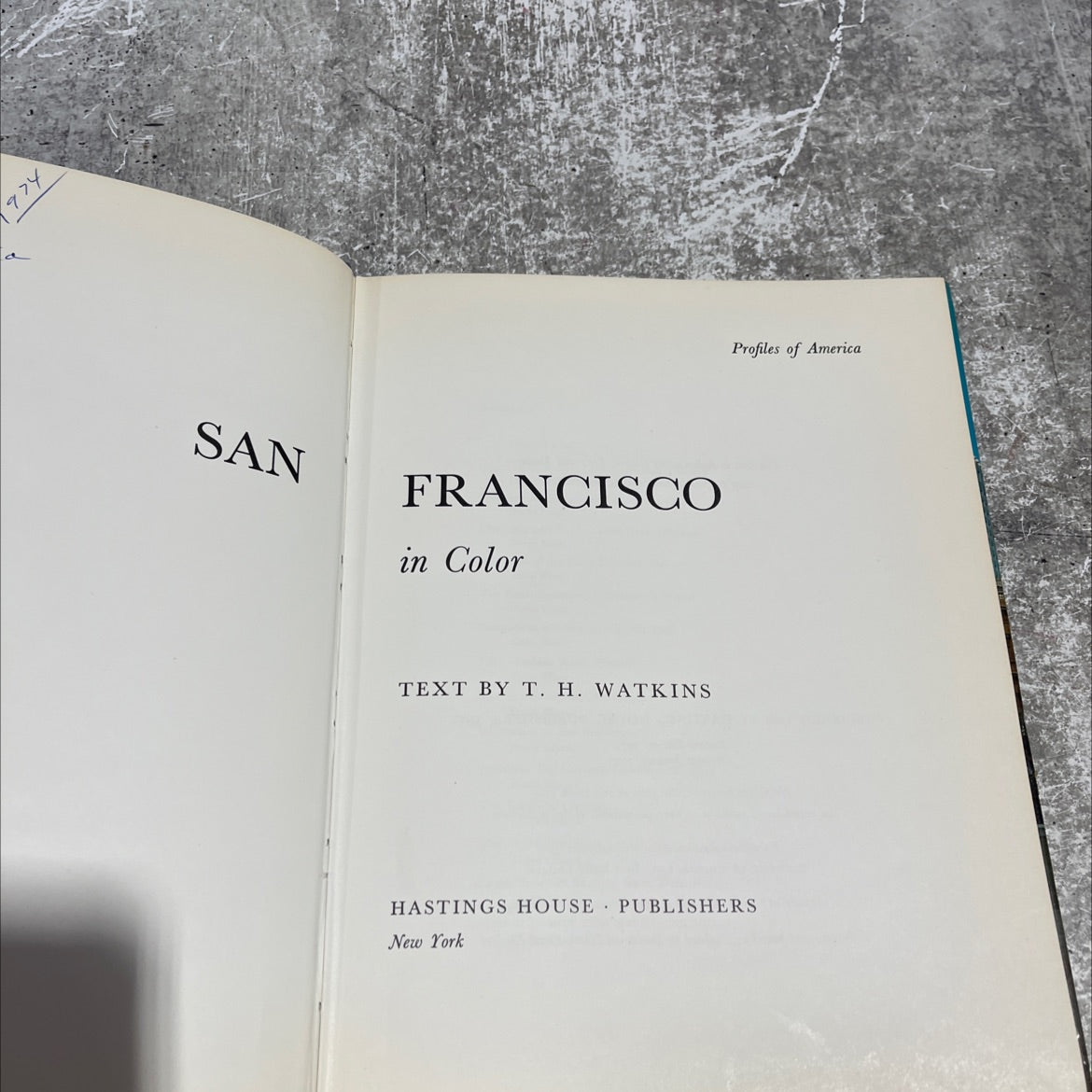 san francisco in color book, by t. h. watkins, 1970 Hardcover image 2